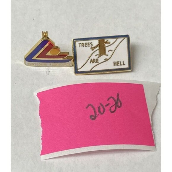 Lake Louise Canada Ski Resort Skiing Louise Pin & Trees Are Hell LOT 2 - Picture 8 of 8